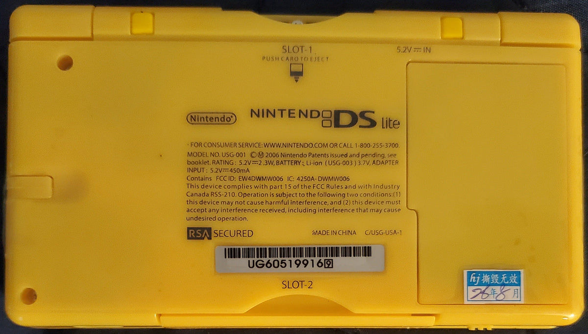 Nintendo DS Lite Console Pikachu NDS, DSL, DSi, and GBA