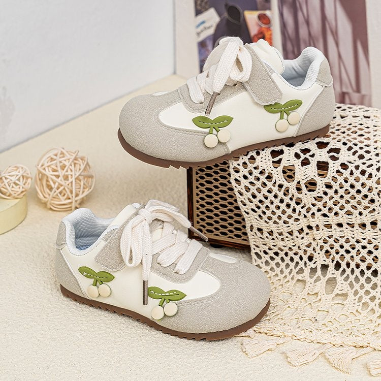 Girls Fashion Trainer Shoes, 2026 New Spring Autumn Soft Sole Toddler Casual Sneakers Kids Flat Skate Shoes