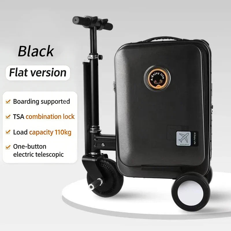Electric Luggage with Smart Reverse and Forward Function for Walking, Riding, Traveling Trolley Case with Electric Driving