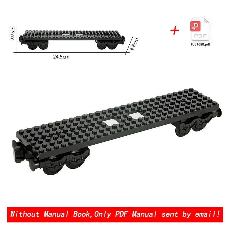 2025 New MOC City Creative Idea 6 * 28 dark grey train base Building Block Bricks Kids DIY High-tech Creative Toy