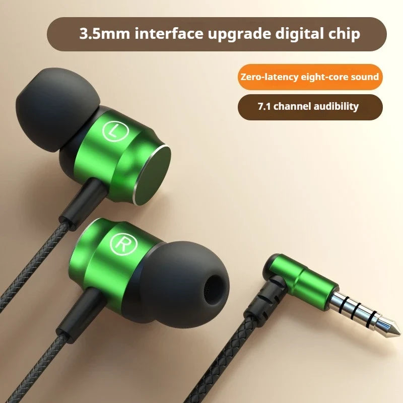 Metal Design Type C&3.5mm Wired Gamer Earphones 9D Stereo Sound Headsets Magnetic In-Ear Headphones For Samsung Handfree HD Call