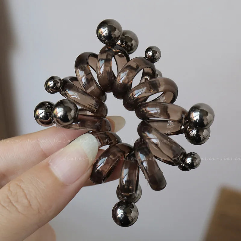 rope adult telephone cable ring Rabbit Cute Hair Ring Large Frosted Adult Hair Tie head ring Children's telephone hephone Cable