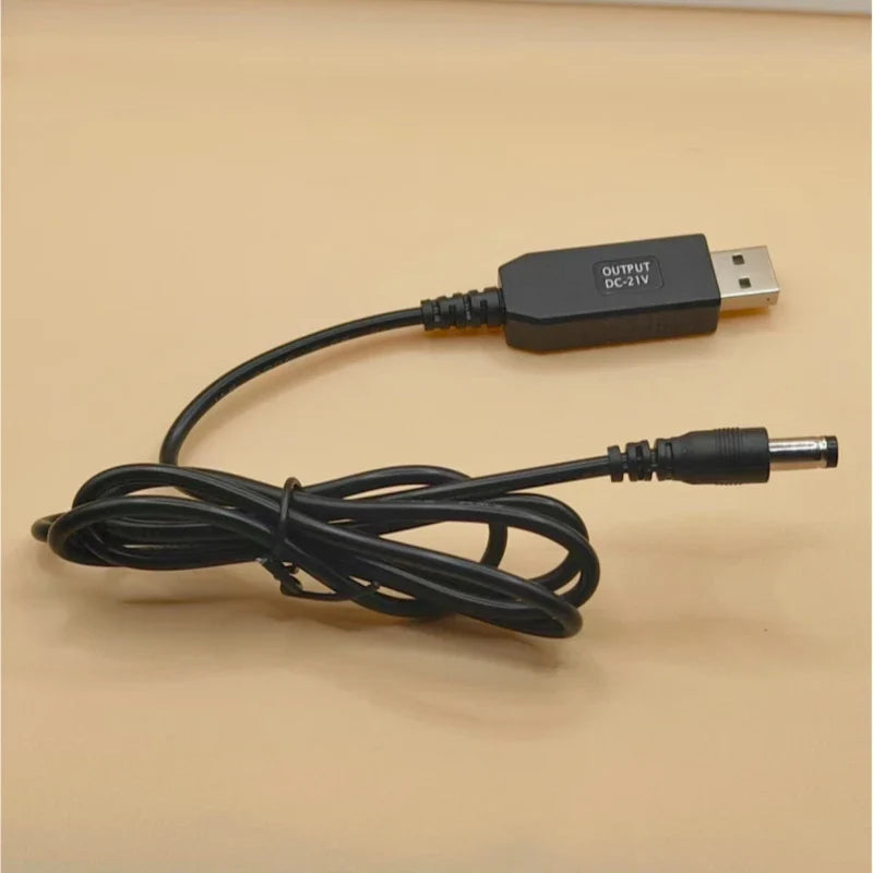 1pc 5V to 21V boost cable 21V battery dedicated charging cable DC interface USB adapter cable charger