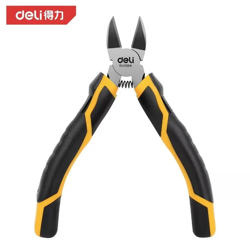 Deli CR-V Plastic Nippers Pliers 5 / 6 Inch Jewelry Wire and Cable Cutter Cutting Side Scissors Mini Pliers Electrical Tools