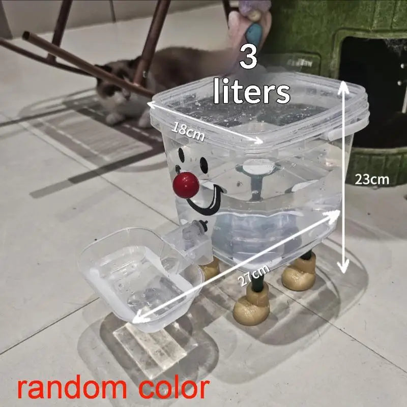1 Set 3/5/8/10l Cartoon Pet Automatic Water Dispenser No-Electricity