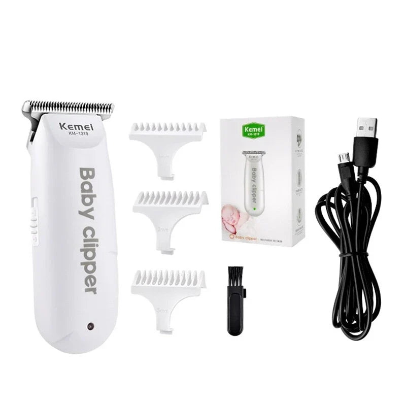 Kemei 1319 Portable Mini Kids Hair Cutting Machine Electric Baby Hair Trimmer Low Noise Hair Clipper Rechargeable Shaver Mute