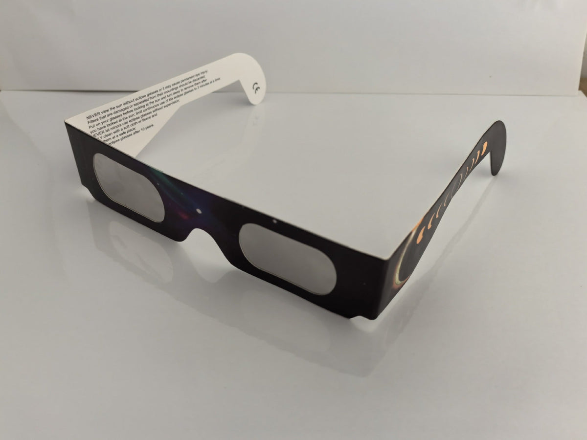 Paper-based Color-printed Frame, Silver-coated Lens Solar Eclipse Glasses