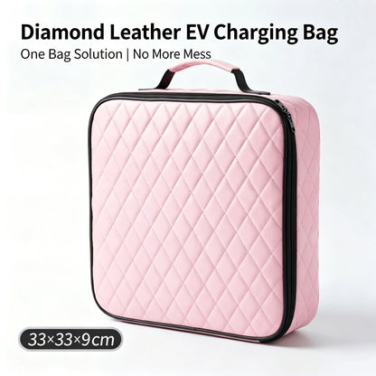 EV Charging Gun Storage Bag, Electric Car Portable Charger Organizer Box, Trunk Charging Cable Storage Pouch