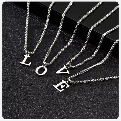 Minimalist Men's Simple Letter Necklace