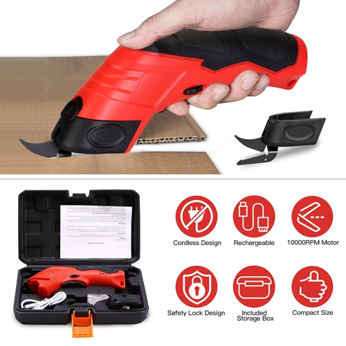 Cordless Electric Scissors – Rechargeable Fabric & Leather Cutter