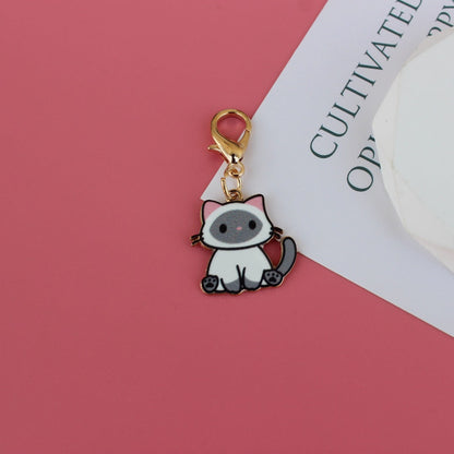 Cute Cartoon Cat Keychain, Chubby Cat Earphone Case Charm