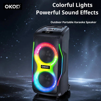 KP-8015 Best-Selling Bluetooth Speaker New High-Power 120W Outdoor Model With Dual Microphones Long Battery Life And Karaoke Functionality In Stock