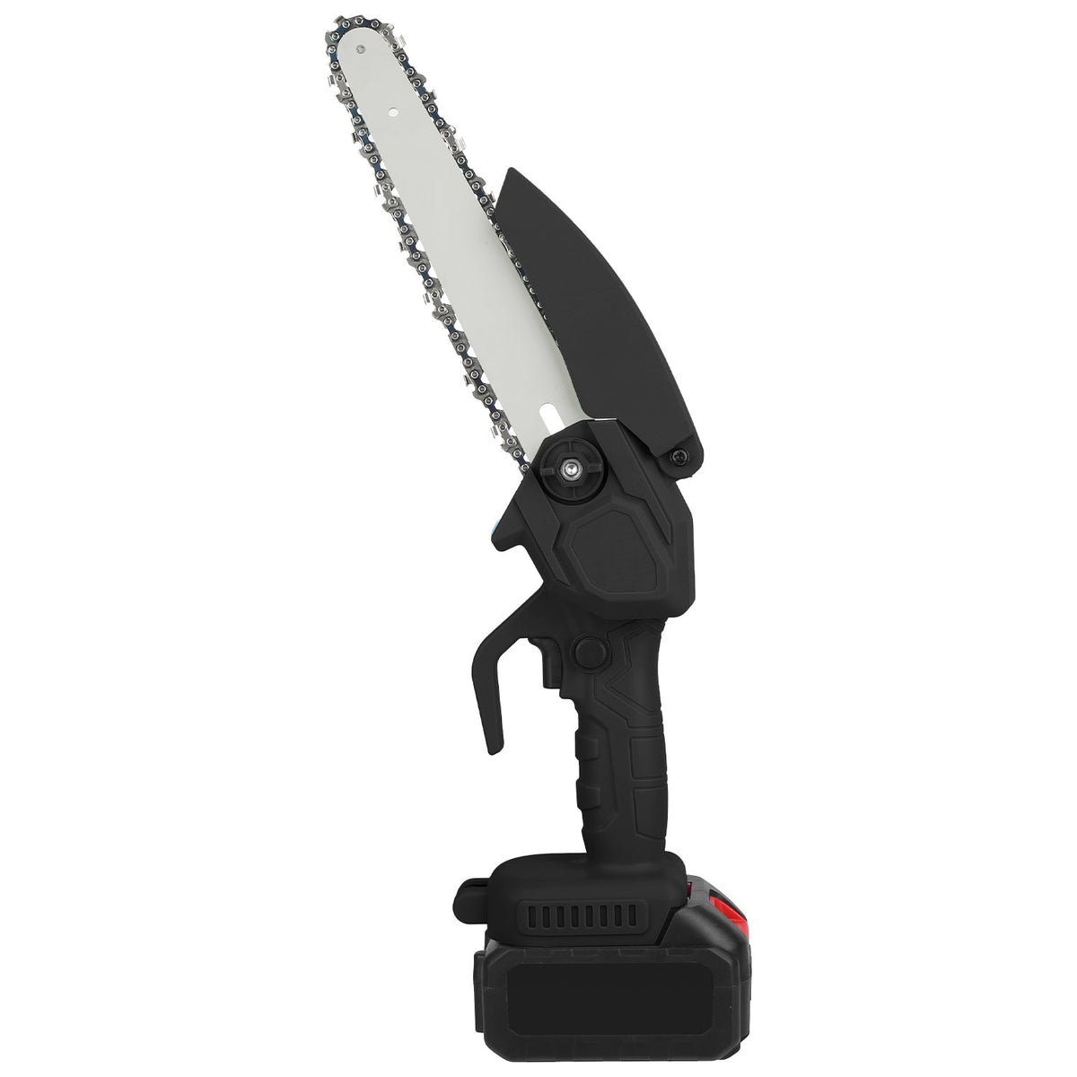 Electric Mini Chainsaw Portable Handheld Cordless Small Chain Saw Battery Powered with 2Pcs 1200mAh Rechargeable Batteries 8in Chains Gloves Goggles f