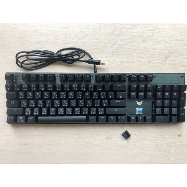 87-Key Mechanical Keyboard with Green Switches - Desktop Non-Punch Design