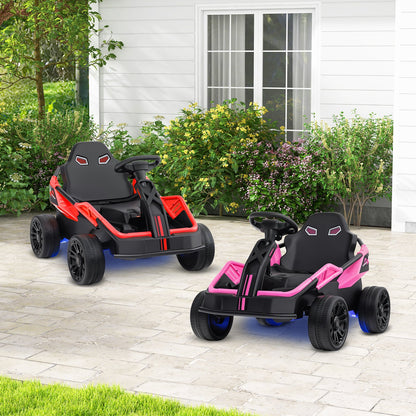 12V Ride on Car Electric UTV with Remote and Music for Big Kids-Pink