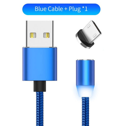 YBD 1m Magnetic LED Charging Cable for Apple