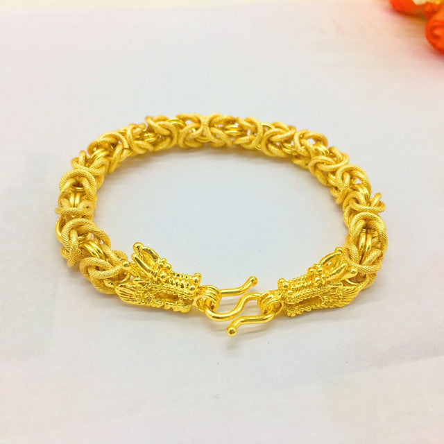 Gold Bracelet Men 24K Simulated Jewelry