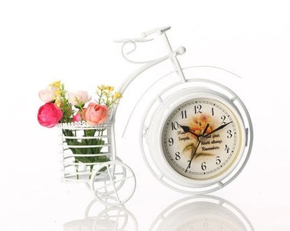 European Style Tricycle Clock Decor Ornament
