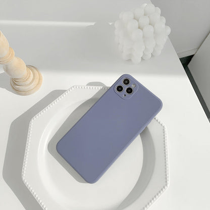 Simple Silicone Solid Color Phone Case