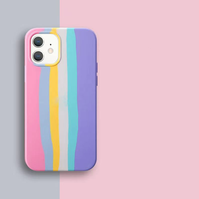 Compatible Apple Phone Case 11 Rainbow Liquid Shel
