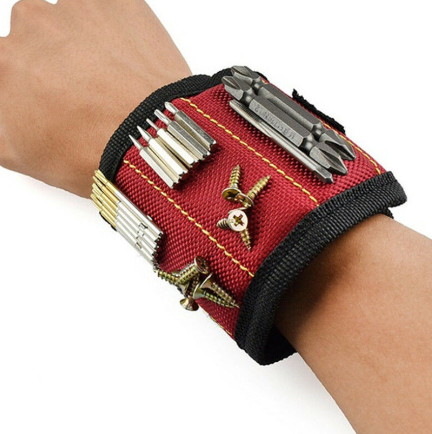 Fifteen Compartment Magnetic Wristband Tool Holder