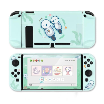 Sea Otter Switch Protective Shell PC Hard Cover Back Grip Housing NS Lite Controller Case Box For Nintendo Switch Accessories