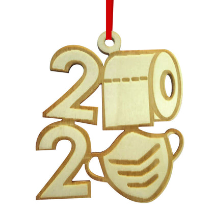 Christmas decorations on wooden boards