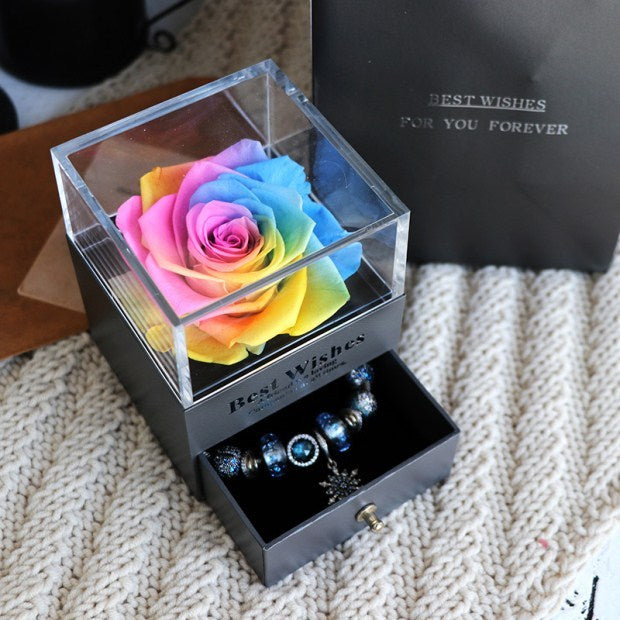 Eternal Rose Jewelry Box for Gifts