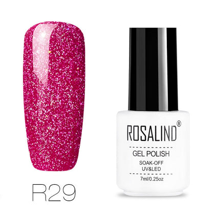 Stars decorated with rainbow light therapy nails 29 colors