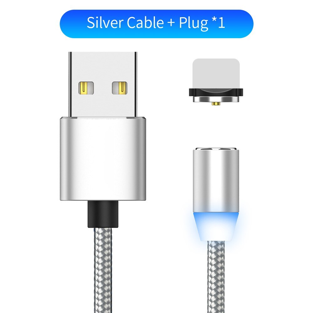 YBD 1m Magnetic LED Charging Cable for Apple