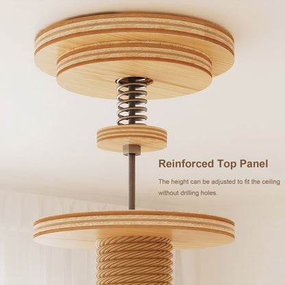 Floor-to-Ceiling Cat Tree with Adjustable Height & Sisal Post