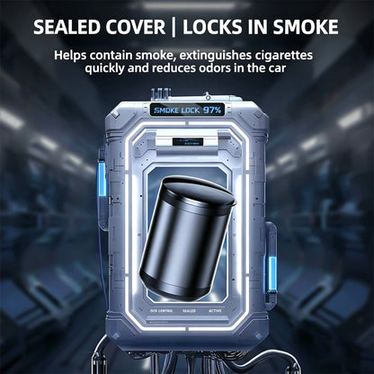 Car Ashtray, High-End, High-Grade Aluminum Alloy, Does Not Drop Cigarette Ash, Has A Premium Feel, Car Ashtray With Light And Lid