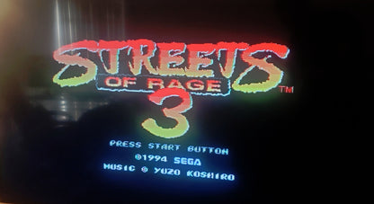 Streets of Rage 3 Sega Genesis Mega Drive Video Game Cartridge 1994