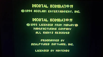 Mortal Kombat 2 SNES Video Game Cartridge Super Nintendo 1994
