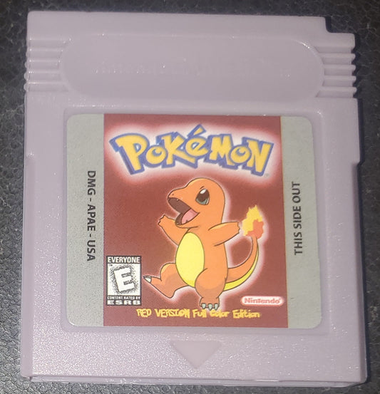 Pokemon Red Version Full Color GBC ROM Hack Video Game Gameboy Color