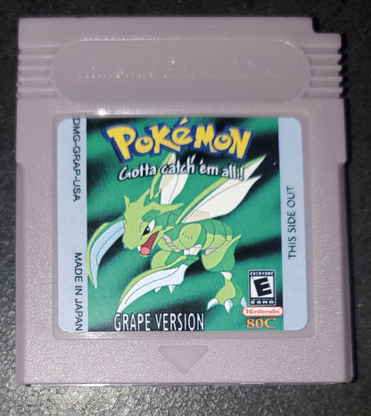Pokemon Grape GBC Video Game Cartridge Gameboy Color ROM Hack