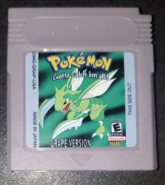 Pokemon Grape GBC Video Game Cartridge Gameboy Color ROM Hack