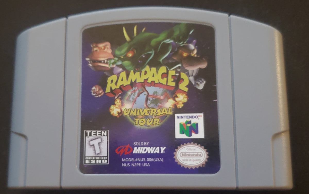 Rampage 2: Universal Tour N64 Nintendo 64 Video Game Cartridge 1999
