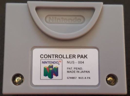 Controller Pak Memory Card Nintendo 64 N64 Save Games