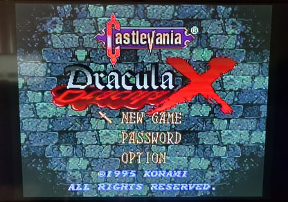 Castlevania: Dracula X SNES Video Game Cartridge Super Nintendo 1995