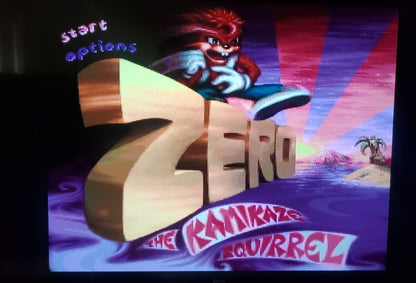 Zero the Kamikaze Squirrel SNES Video Game Super Nintendo 1994