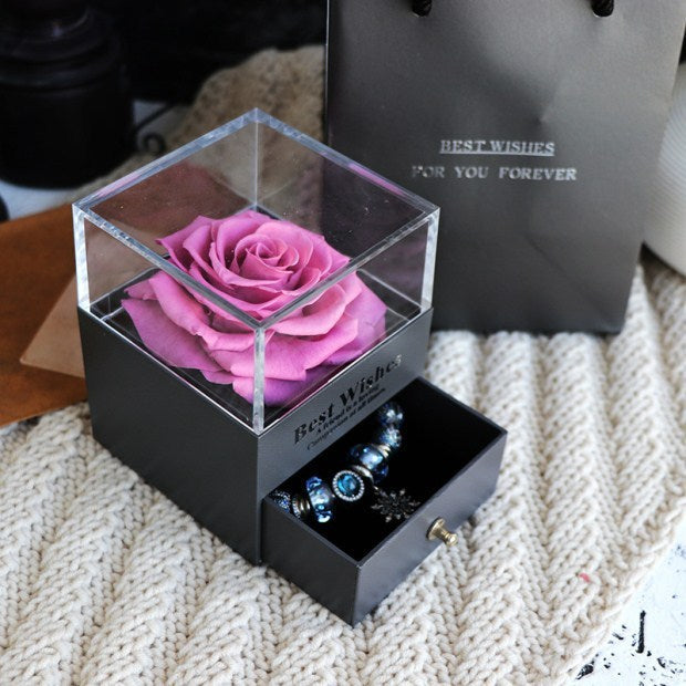 Eternal Rose Jewelry Box for Gifts