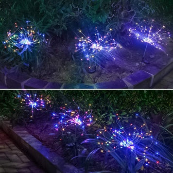 Solar Fireworks LED String Lights Decor