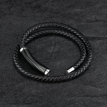 Vintage cowhide double bracelet