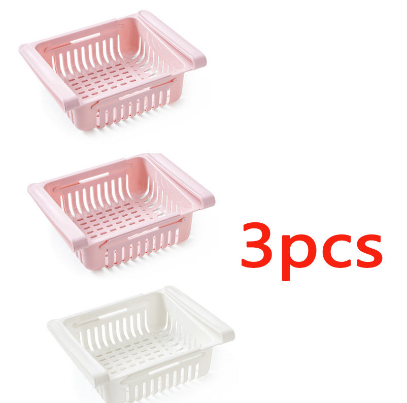 Stretchable Multifunction Refrigerator Storage Basket