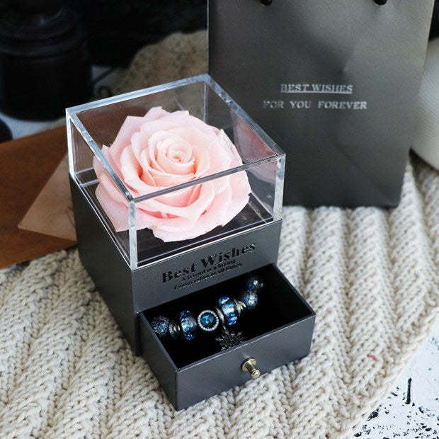 Eternal Rose Jewelry Box for Gifts