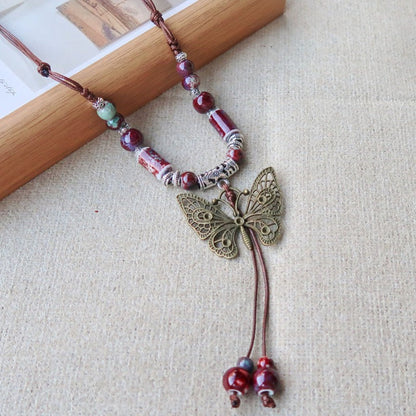 Vintage Ethnic-Style Ceramic Necklace For Women