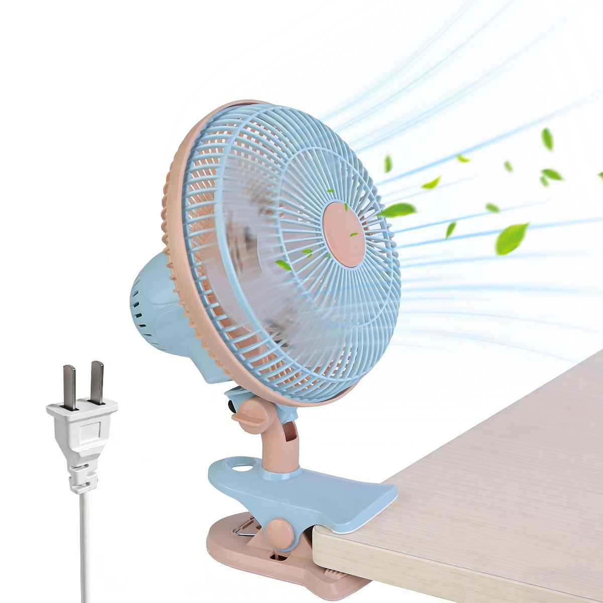 8.66" Clip-On Fan with 90° Oscillation & 2 Speeds