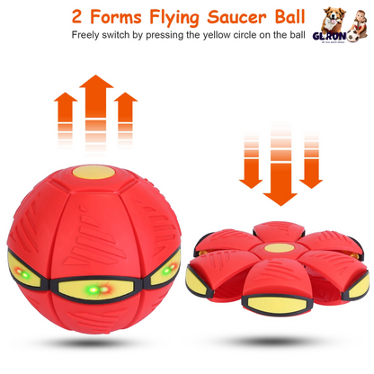 4 Pack Flying Saucer Ball Electric Colorful Flying Toy UFO Ball with LED Lights for Pet Children Outdoor Toy