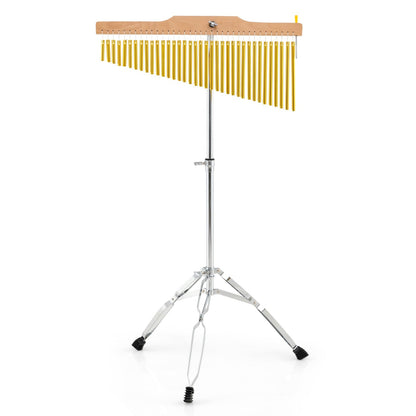 36-Bar Single-Row Chimes Percussion Instrument-Golden